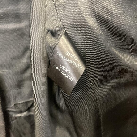 Mens 100% Lambswool Blazer Sport Coat Mens 56L Long Black Herringbone Millennium - Picture 16 of 16